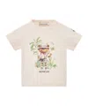 Moncler Teddy Bear Pattern Cotton T-shirt In Pink