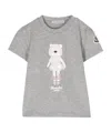 Moncler Teddy-bear-print Cotton T-shirt In Gray