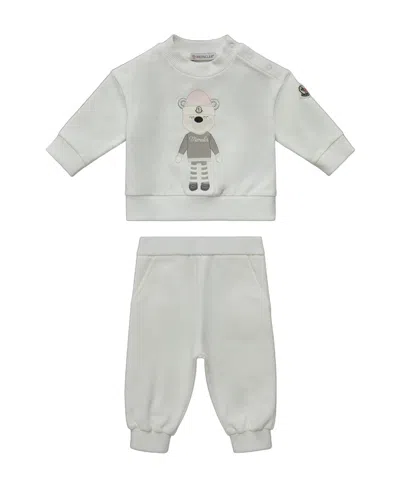 Moncler Teddy Bear-print Tracksuit Set In White