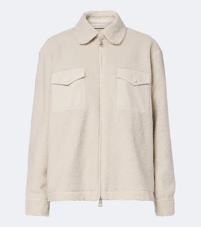 Moncler Teddy Blouson Jacket In Neutral