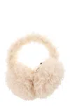 Moncler Teddy-effect Fleece-lined Earmuffs In Neutral