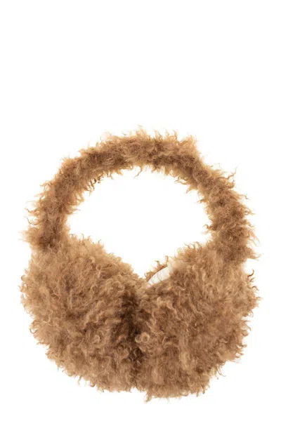 MONCLER MONCLER TEDDY-EFFECT FLEECE-LINED EARMUFFS