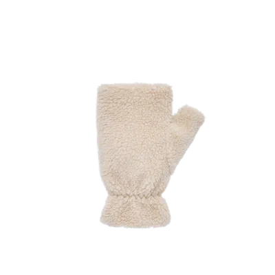 Moncler Mitaines En Teddy, Unisexe, Beige, Taille: Uni In Neutral