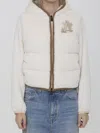 Moncler Grenoble Fleece Down Puffer Jacket In White