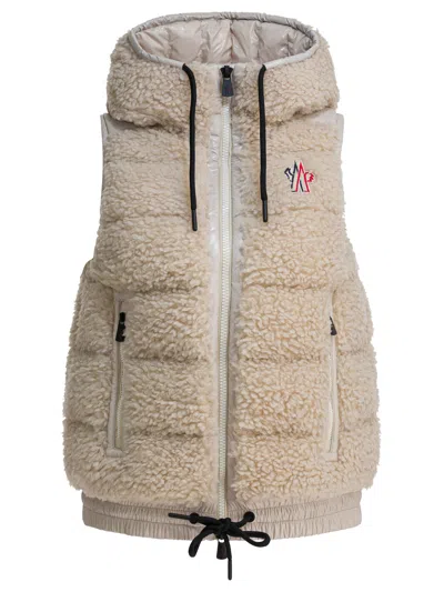 Moncler Teddy Jackets Beige In Multi
