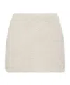 Moncler Logo Faux Fur Miniskirt In White