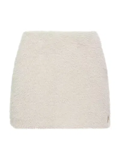 Moncler Teddy Mini Skirt In White