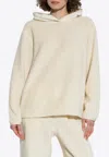 Moncler Fleece Hoodie In Cream