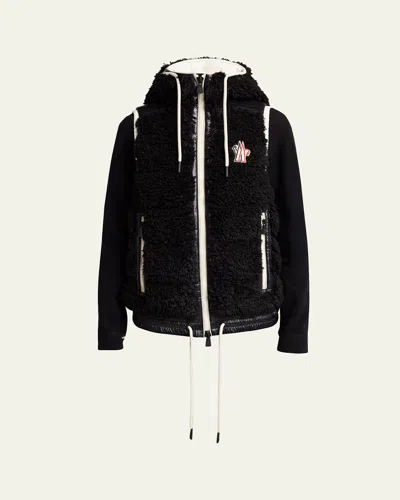 Moncler Teddy Padded Vest In Black