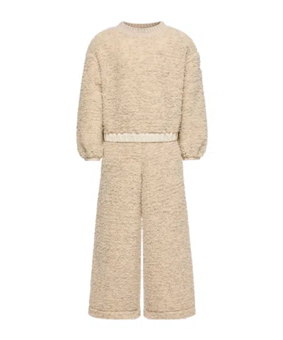 Moncler Teddy Sweatsuit Set In Neutral