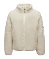 Moncler Teddy Zip-up Sweatshirt In Neutral