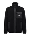 Moncler Teddy Zip-up Sweatshirt With Pocket In Black