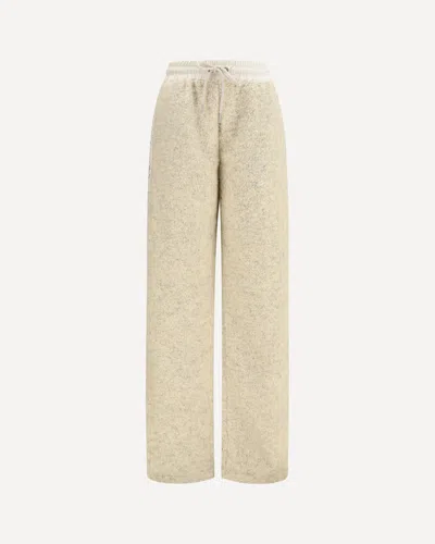 Moncler Teddy-effect Fleece Sweatpants In Neutral