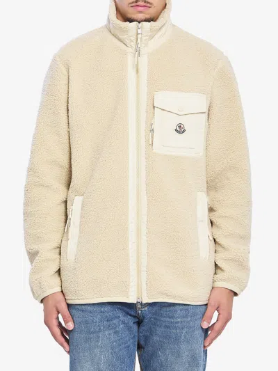 Moncler Teddyeffect Sweatshirt In Neutral