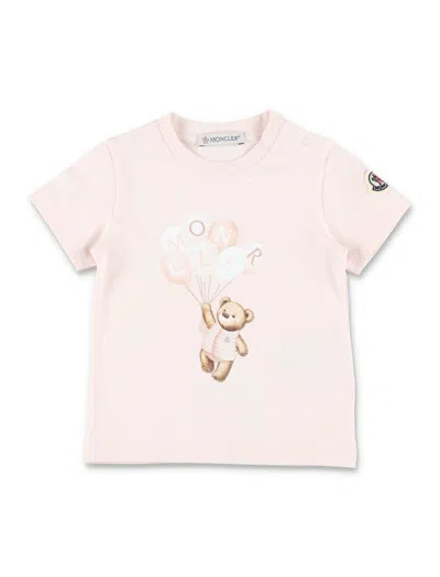 Moncler Babies' Tee Stampa In Rose