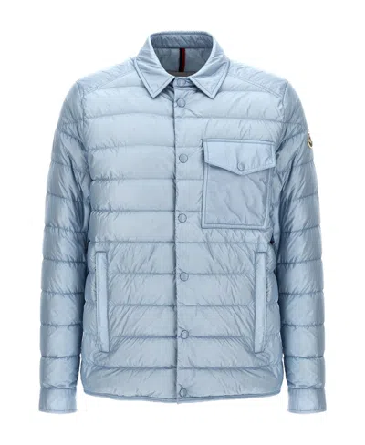 Moncler Tenibres Short Down Jacket In Blue