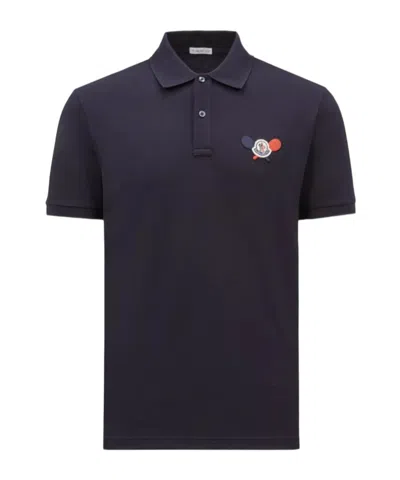 Moncler Tennis Logo Patch Polo Shirt