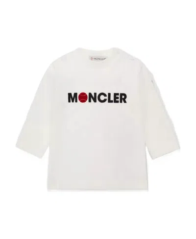 Moncler Tennis Logo T-shirt In White