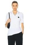 Moncler Pacth Polo In White