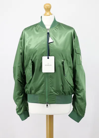 Pre-owned Moncler Ter Bomber Lightweight Womens Jacket Green Rrp £865 Hh
