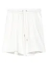 Moncler Terry-cloth Shorts In White