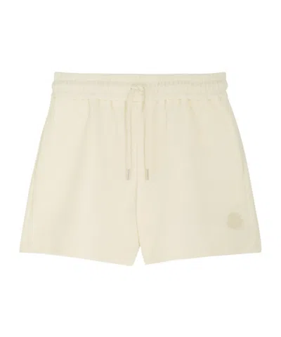 Moncler Terry Shorts In Neutral