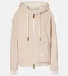 Moncler White Reversible Padded Hoodie In Neutral