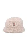 Moncler Tech Teddy Bucket Hat In Neutral