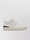 MONCLER TEXTURED DESIGN SNEAKERS WITH PADDED COLLAR AND PERFORATED TOE CAP