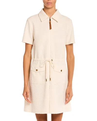 Moncler Textured Mini Dress In Neutral