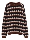 Moncler Wool Blend Crewneck Sweater In Multi