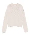 Moncler Textured Wool Sweater In Neutral