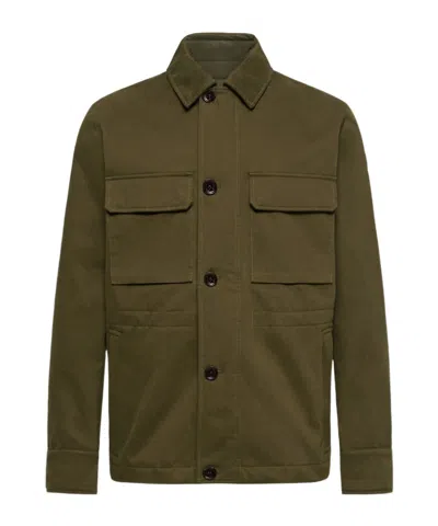 Moncler Thaldrik Cotton Field Jacket In Green