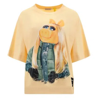 Moncler The Muppets Motif Cotton T-shirt In Orange