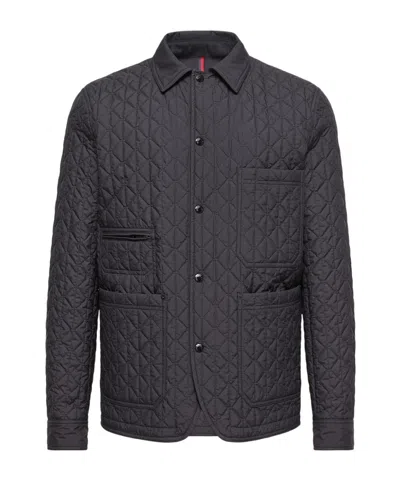 Moncler Theoline Diamond-quilted Padded Mid-length Jacket In Black