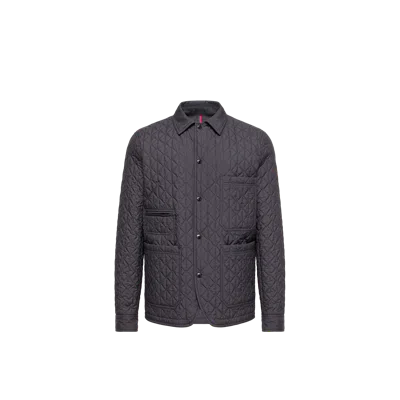 Moncler Theoline Diamond-quilted Padded Mid-length Jacket, Men, Blue, Size: 6