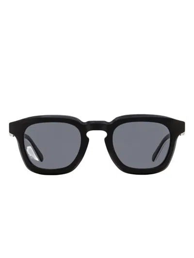 Moncler Thick Rimmed Square Sunglasses In Black
