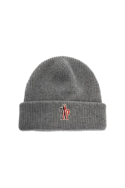 Moncler "thick Virgin Wool Beanie In Grey