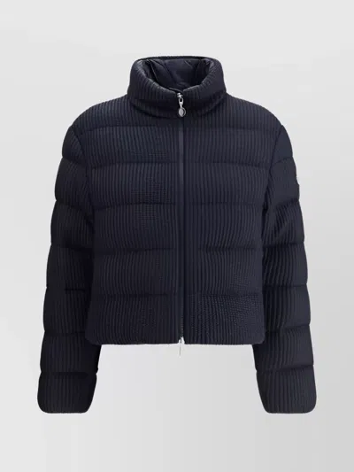 Moncler Thoiry Down Jacket High Collar Design In Navy