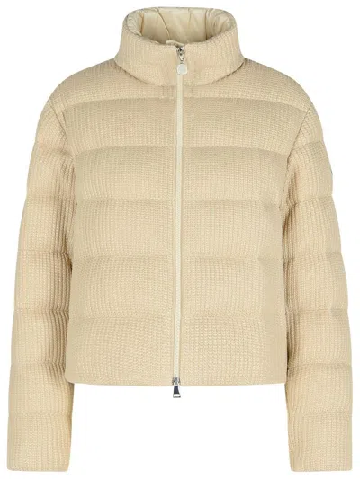 Moncler 'thoiry' Beige Cotton Down Jacket
