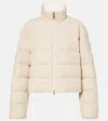Moncler Women Embellished Cotton Blend Thoirys Down Jacket In Black