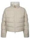 Moncler Embellished Cotton Blend Thoirys Down Jacket In White