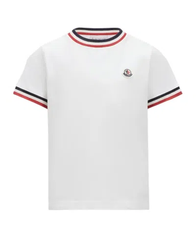 Moncler Three-color Short-sleeved T-shirt In White
