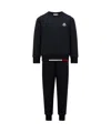 Moncler Three-color Trimmed Cotton Sportswear Set In Blue