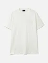 Moncler White Cotton T-shirt With Three-dimensional Logo In White