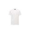 Moncler White Cotton T-shirt With Three-dimensional Logo In White