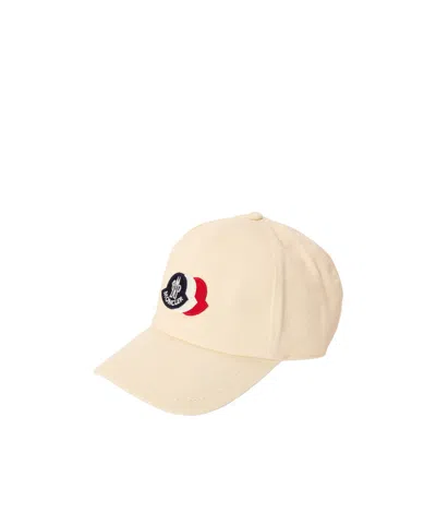 Moncler Three-logo Baseball Cap In Neutral