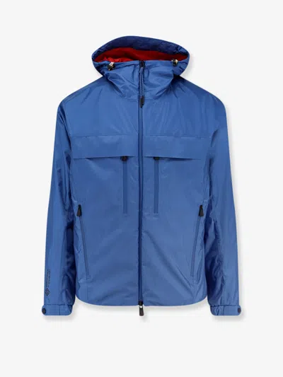 Moncler Thurn Hooded Jacket Adjustable Pockets Cuffs In Blue