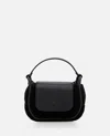 Moncler Tiarna Mini Faux Shearling Cross-body Bag In Black