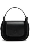 Moncler Tiarna Mini Faux Shearling Cross-body Bag In Black